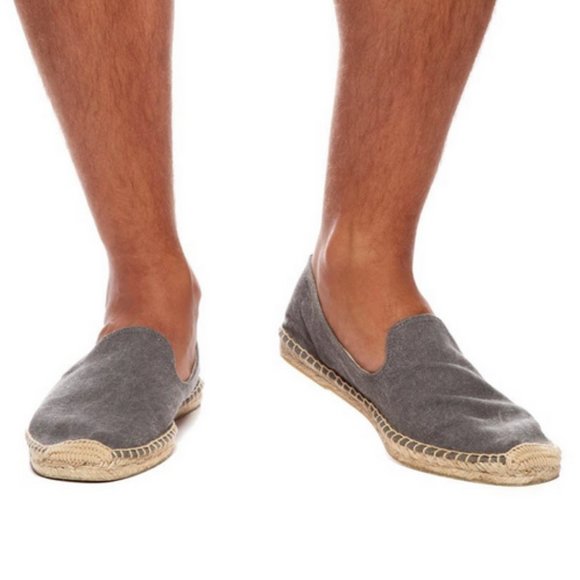 SOLUDOS Men's Grey Canvas Slip On Shoes - Picture 2 of 3